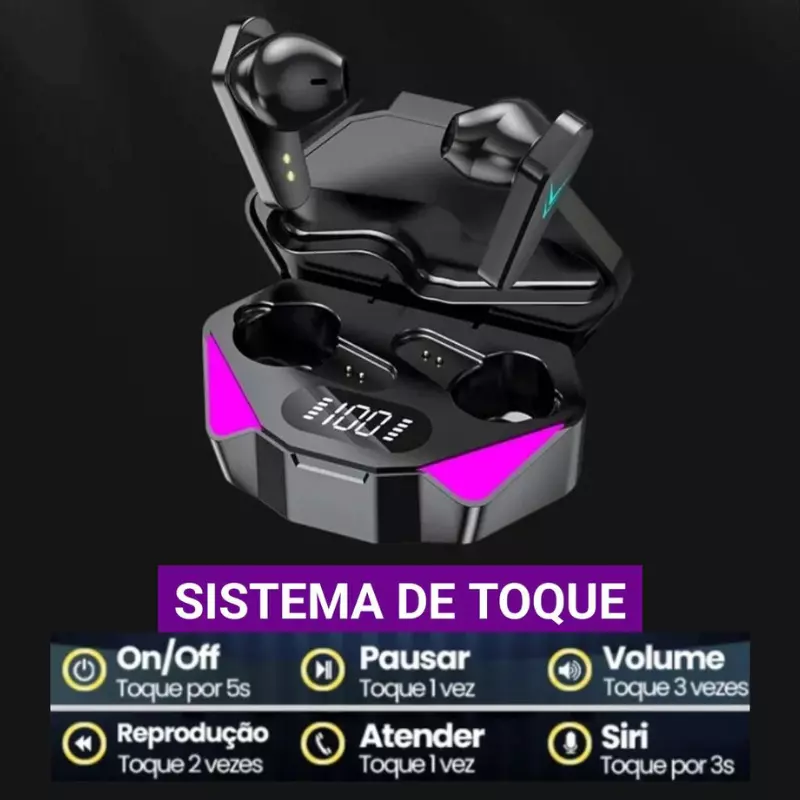 Fone de Ouvido Bluetooth KossPRO - Microfone + Visor em LED - Image 3