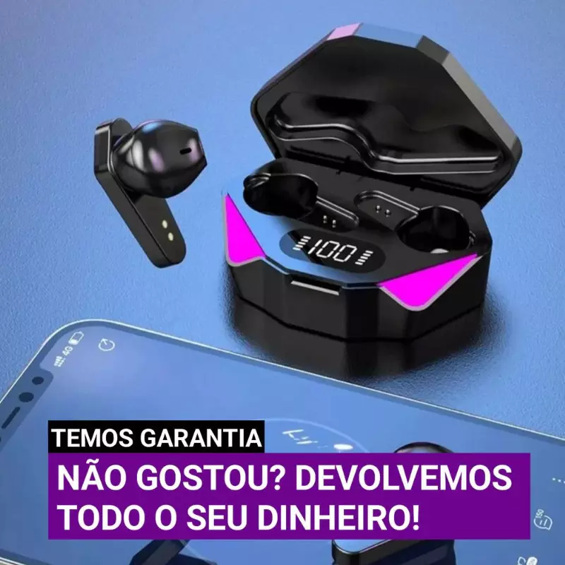 Fone de Ouvido Bluetooth KossPRO - Microfone + Visor em LED - Image 4